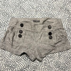 Express Women’s Linen twill print button front shorts size 0